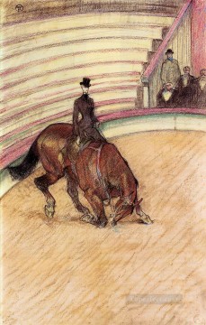 アンリ・ド・トゥールーズ・ロートレック Painting - サーカス馬場馬術にて 1899 トゥールーズ ロートレック アンリ・ド